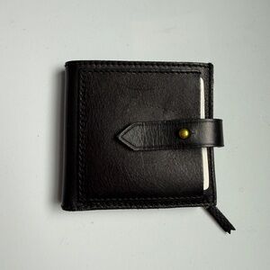 Madewell Black Leather wallet bi-fold Card Holder